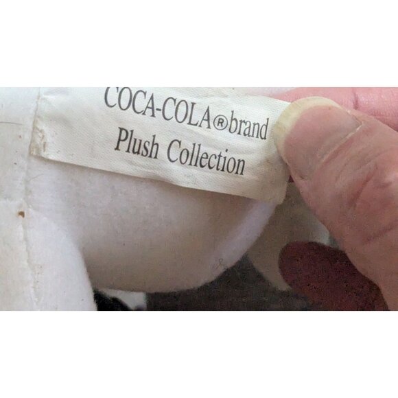 Coca-Cola Polar Bear Plush Set With Santa Hat & Bottle Collectible 1993 Vintage - Picture 6 of 16
